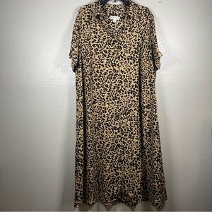 Ava & Viv Leopard print dress SZ 1X